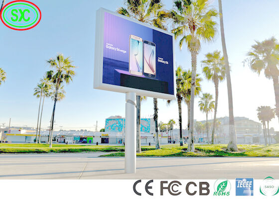شاشة LED ذات لون كامل في الهواء الطلق P6 معدل إعادة تحديث عالية الإعلانات لوحة بيانات 320 واط / م2 P6 6500cd / م2