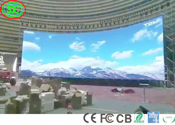 MBI 5124 SMD1010 1300cd/M2 P3.91 عرض مدرج منحني مدعوم باللون الكامل