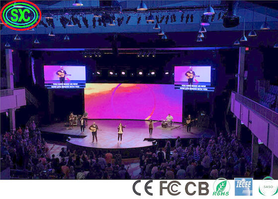 شاشة LED ملونة كاملة للاستئجار في الهواء الطلق جميع المواهب مرحلة 2500 نيتس سطوع 3 كثافة بكسل عالية 40000 نقطة / متر مربع