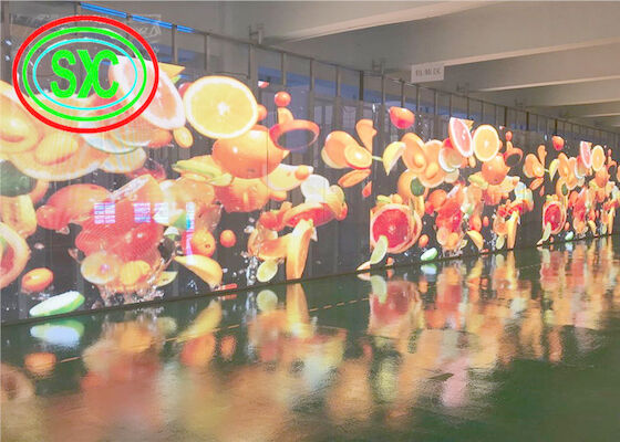 P3.91 - 7.81 شاشة LED ذات لون كامل شفافة داخلية شاشة HD شاشة بدون ملامح
