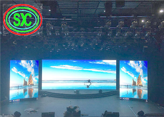 منصة ثابتة داخلية Full Color HD 4K P3 تأجير شاشة LED كثافة البكسل 62500 / متر مربع