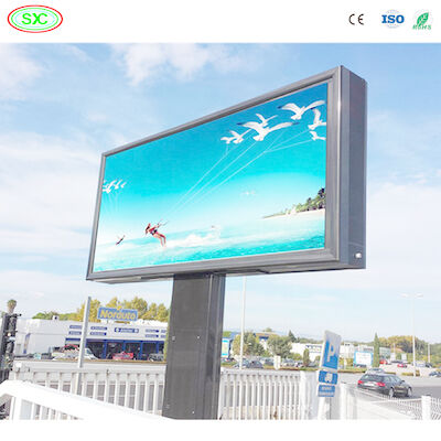 الملون الكامل الملعب الكبير المبنى الخارجي الثابت المقاوم للماء P10 لوحات إعلانية LED