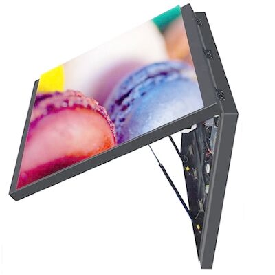 6mm Pixel Pitch خارجي Full Color LED Display التحكم اللاسلكي الأمامي / الخلفي IP65/IP54 خزانة الفولاذ المقاوم 32.5kg الوزن