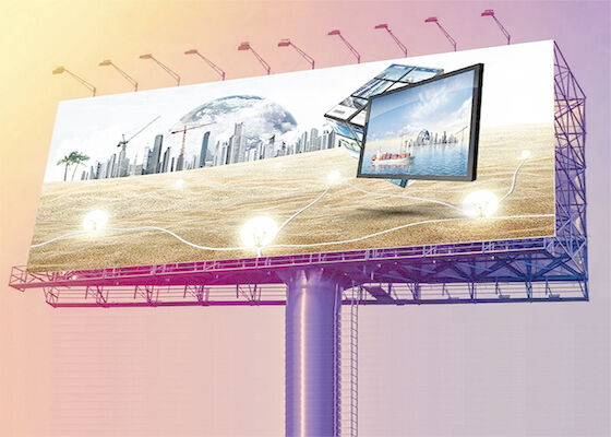 في الخارج مقاوم للماء P10 كامل لون شاشة LED العرض الإعلانية لوحة إعلانية مع العمود