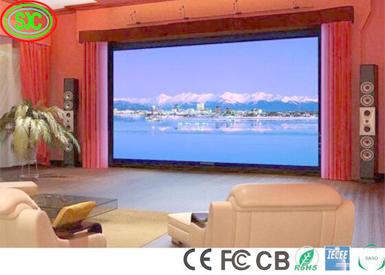 شاشة LED داخلية كاملة الألوان عالية الدقة بدقة 4K لعرض الفيديو على الحائط