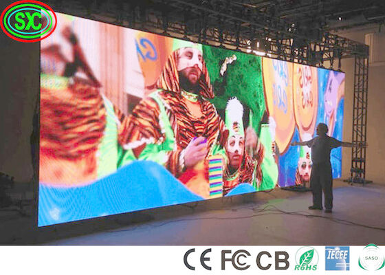 FCC 400W / مربع متر ثابت عرض LED داخلي مساحة 2.5mm عرض LED داخلي كامل اللون
