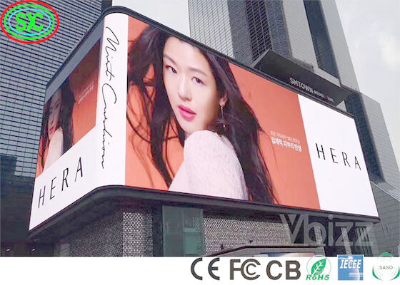 ملون كامل 6000cd/M2 10mm Pixel Advertising Led Panel SMD3535 الشاشة المضخة للإعلانات الخارجية
