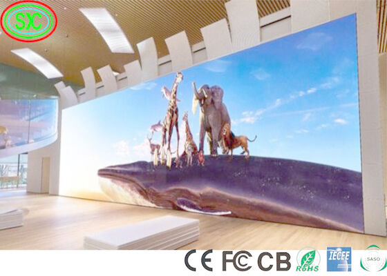 شاشة P5 SMD LED داخلية مثبتة في خزانة فولاذية بسعة 40،000 نقطة / متر مربع