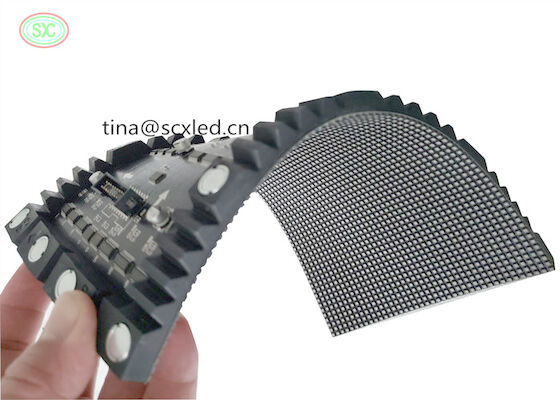 P4 منحنى LED شاشة الفيديو الستار مرنة LED عرض وحدة كامل اللون