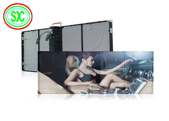 سعر جيد HD Full Color Video Advertising Led Screen G3.91-7.82 نافذة داخلية زجاجية شفافة الانترنت