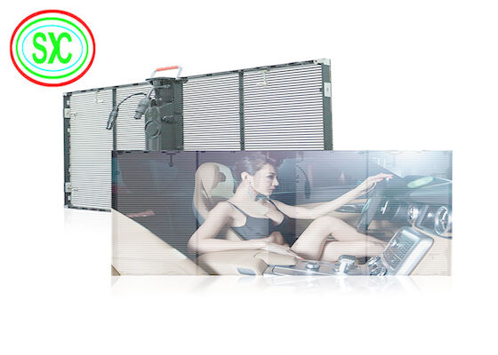 HD Full Color Video Advertising Led Screen G3.91-7.82 نافذة داخلية زجاجية شفافة