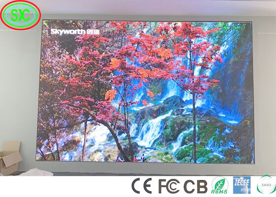 سابر ساسو داخلي عرض LED ملون كامل P2.5 عرض LED قابل للبرمجة 6500cd / m2