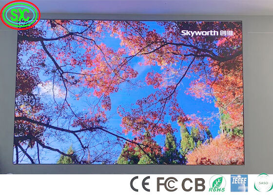 سابر ساسو داخلي عرض LED ملون كامل P2.5 عرض LED قابل للبرمجة 6500cd / m2
