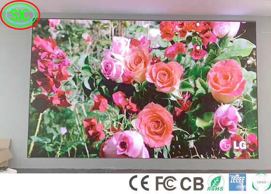 سابر ساسو داخلي عرض LED ملون كامل P2.5 عرض LED قابل للبرمجة 6500cd / m2