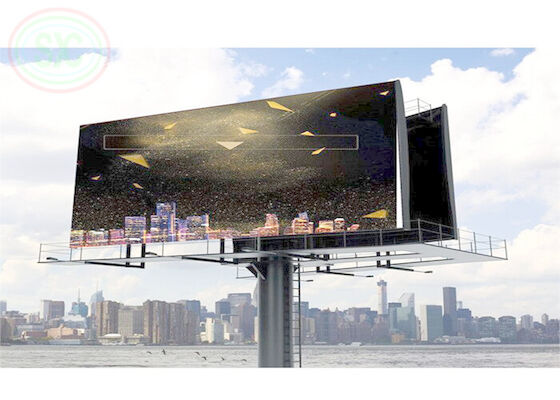 شاشة LED خارجية P 10 ملونة كاملة مع أعمدة للإعلان