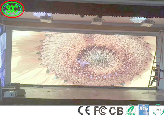 HD Full Color SMD LED Screen Die-Cast Aluminum Panel مسرح الخلفية اللون الكامل 256mm X 128mm حجم الوحدة
