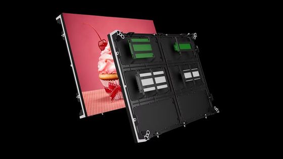 شاشة عرض فيديو LED داخلية للإيجار عالية الدقة ذات الملعب الصغير في الخلفية حدث الحفل 640x480mm كابينة ، معدل تحديث 3840 هرتز