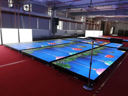 اللون الكامل P4.81 حفلات ديسكو داخلية حدث لوحة محمولة ترفيهية لوحات أرضية الرقص LED