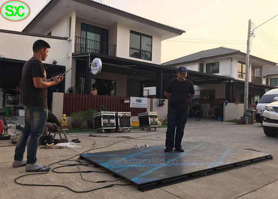 داخلي 4.81mm Pixel Pitch LED سطح الرقص 500x500mm IP65 مقاوم للماء