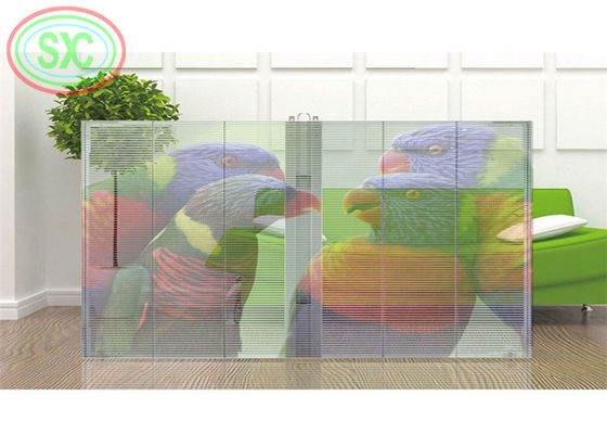 P3.91-7.82mm شاشة LED شفافة داخلية 1500nits SMD جدار فيديو