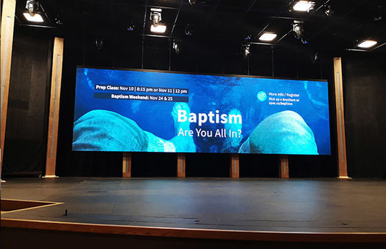 P4 4mm داخلية كاملة الألوان تأجير شاشة LED 600W / M2 زاوية النظر 160 °