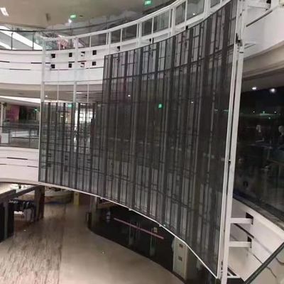 مركز تسوق داخلي مصعد محل مجوهرات إعلانات P3.91 شاشة LED شفافة