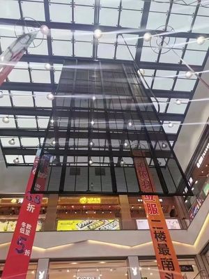 P3.91-7.82 شاشة LED شفافة باللون الكامل لجدران الستائر الزجاجية