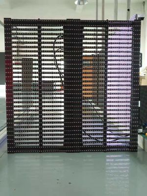 P3.91-7.82 شاشة LED شفافة باللون الكامل لجدران الستائر الزجاجية