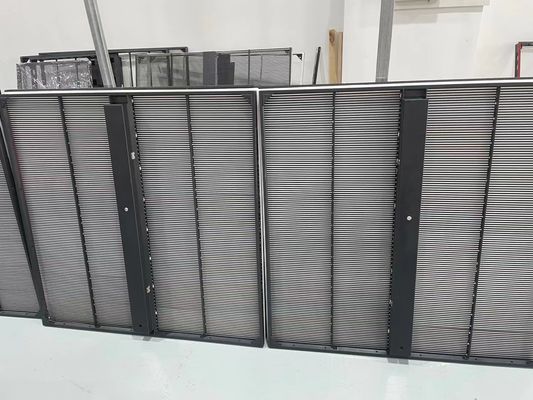 لوحة LED شفافة عالية السطوع، لافتات ملونة كاملة SMD2121 شاشة LED شفافة