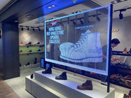 سعر المصنع SMD P3.91 1000 * 500mm شاشة عرض LED شفافة مثبتة على نافذة زجاجية لمتجر التسوق