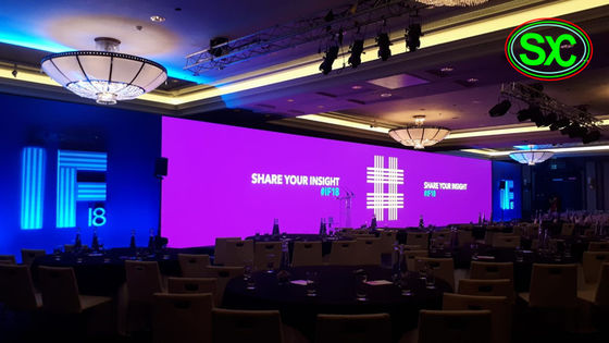 HD Full Color SMD LED Screen Die-Cast Aluminum Panel مسرح الخلفية اللون الكامل 256mm X 128mm حجم الوحدة