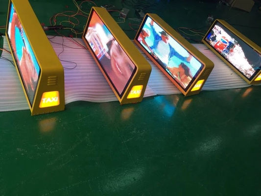 شاشة LED ذات جانب مزدوج P5 الإعلانية علامة السقف للسيارة سيارات الأجرة أعلى شاشة LED