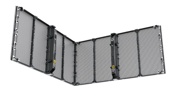 داخلي P3.9-7.8 شاشة عرض LED شفافة كاملة اللون SMD منحنية LED الفيديو الحائط الزجاجية LED شاشة لعرض