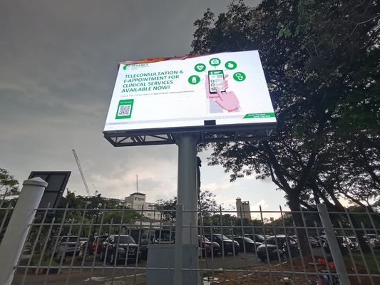 شاشة عرض فيديو الإعلانات الثابتة P8 الخارجية المقاومة للماء SMD LED لوحة الإعلانات خارج الإعلانات المنزلية