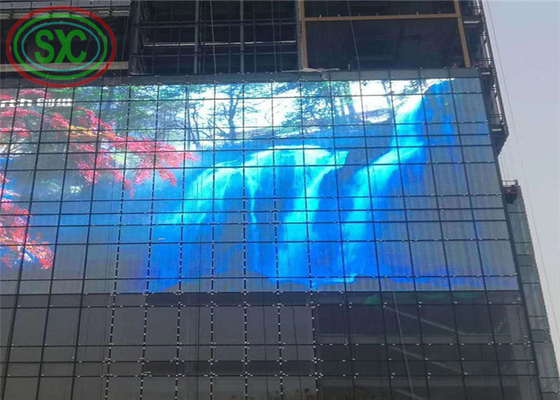 داخلي P3.9-7.8 شاشة عرض LED شفافة كاملة اللون SMD منحنية LED الفيديو الحائط الزجاجية LED شاشة لعرض