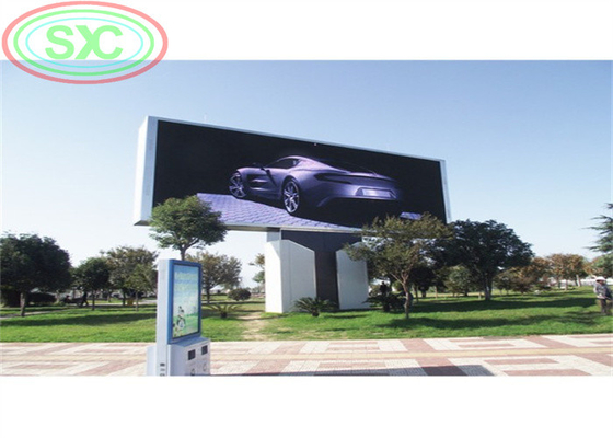 شاشة LED خارجية P 10 ملونة كاملة مع أعمدة للإعلان
