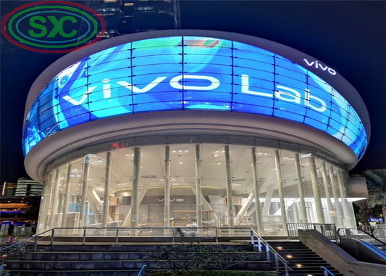 إشارة LED شفافة عالية الوضوح G3.91-7.82 شاشة LED 1000 * 500mm الألومنيوم المصبوب