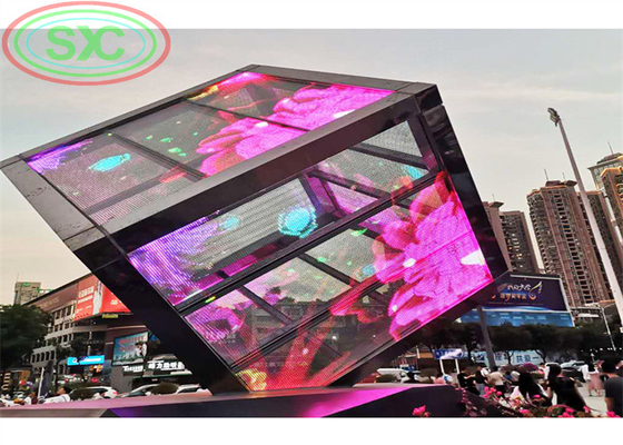 إشارة LED شفافة عالية الوضوح G3.91-7.82 شاشة LED 1000 * 500mm الألومنيوم المصبوب
