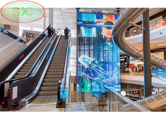 إشارة LED شفافة عالية الوضوح G3.91-7.82 شاشة LED 1000 * 500mm الألومنيوم المصبوب