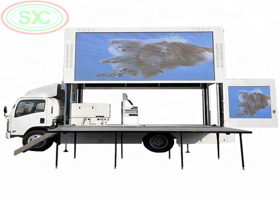 SMD 2121 شاشة LED للمقطورة الخارجية شاشة LED ثلاثية الأطراف للإعلان المتحرك