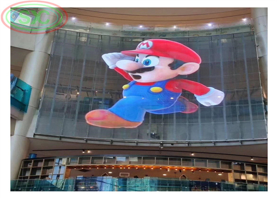 AC100-240V 60Hz Input Transparent LED Display Screen for Indoor Advertising Video Display Function 3-5 Years Warrant