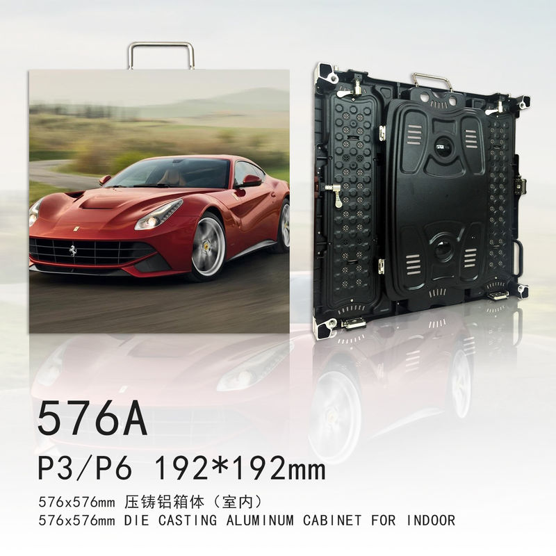 P3 داخلي تأجير شاشة ليد يموت الصب الألومنيوم مجلس الوزراء 4K القرار IP43