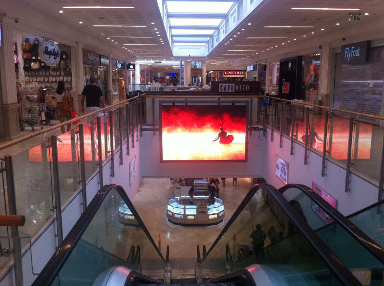 شاشات الإعلانات الداخلية بالألوان الكاملة P3.91 LED ، 3840 هرتز ، حجم خزانة مخصص