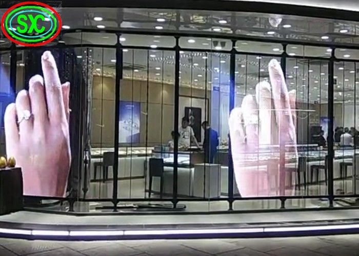 طريقة القيادة لشاشة LED شفافة متوسط عدم وجود فشل 1000 ساعة وزن الخزانة 6.2kg