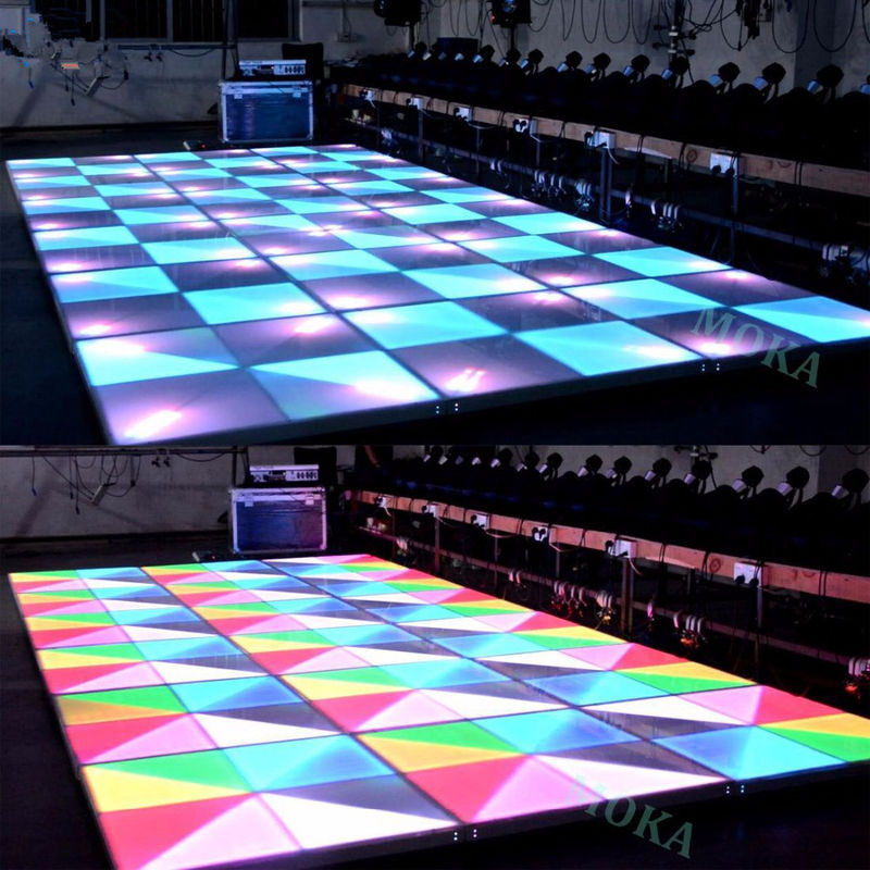 P4.81mm Full Color LED Dance Floor 500x500mm IP65 مقاوم للماء ضمان 3 سنوات