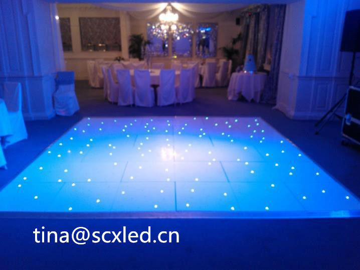 SMD3535 الصوت الداخلي النشط DJ Led الديسكو أرضية الرقص الدافئة الأضواء البيضاء