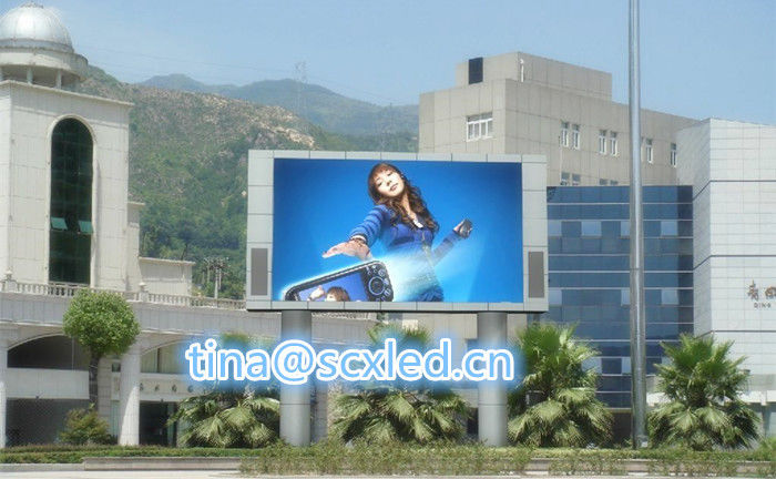 شاشة LED خارجية P10، مسافة البكسل 10 مم، سطوع 5000 شمعة/متر مربع