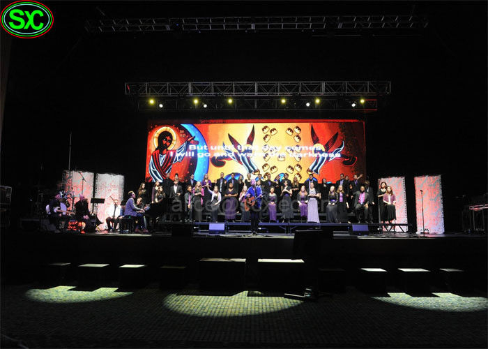 في الأماكن المغلقة المرحلة خلفية شاشة LED / 3.91mm بكسل لون LED عرض كامل