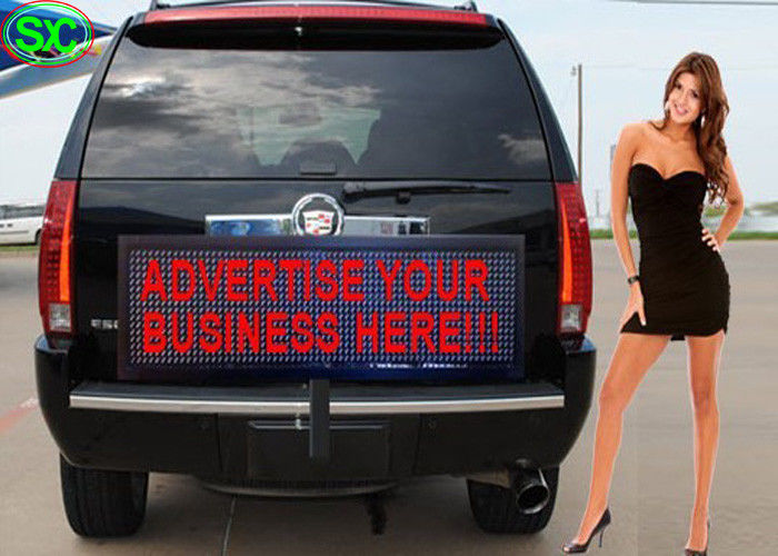 شاشة LED أحادية اللون باللون الأحمر للسيارة مزودة بإمدادات طاقة من Meanwell ، خلفية عالية الدقة للسيارة