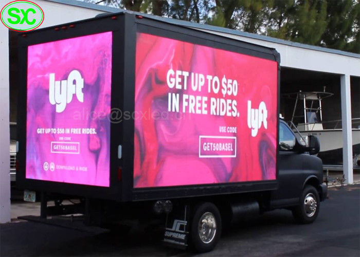 P6 موبايل شاحنة مقطورة مربع شاشة ليد، سيارة شاشة التلفزيون الرقمية ليد علامة